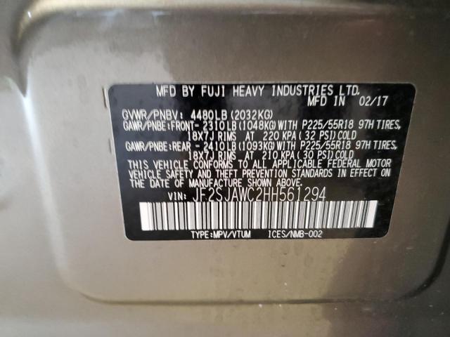 Photo 11 VIN: JF2SJAWC2HH561294 - SUBARU FORESTER 2 