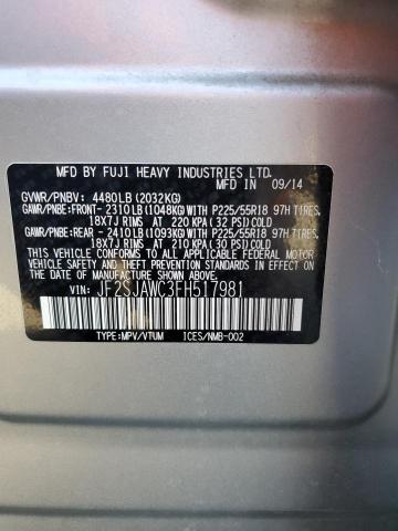 Photo 11 VIN: JF2SJAWC3FH517981 - SUBARU FORESTER 