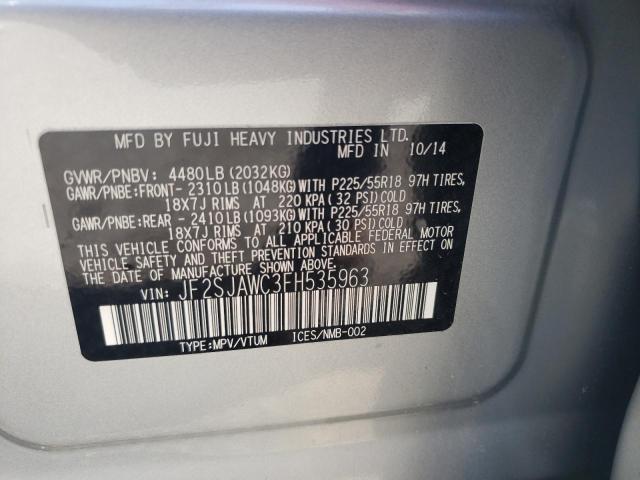 Photo 9 VIN: JF2SJAWC3FH535963 - SUBARU FORESTER 2 