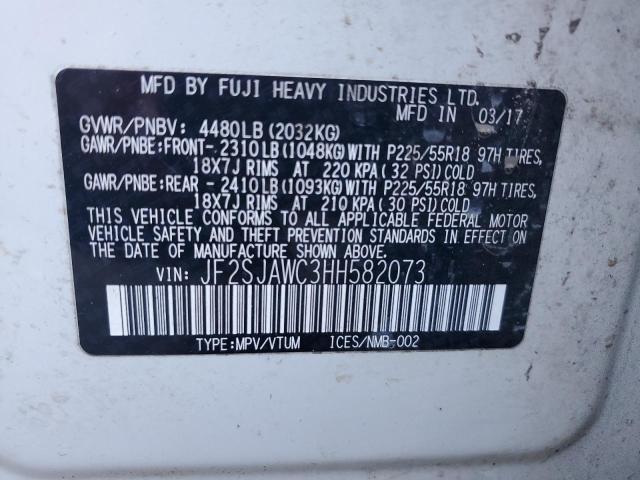 Photo 13 VIN: JF2SJAWC3HH582073 - SUBARU FORESTER 2 