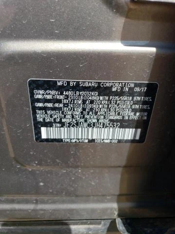 Photo 12 VIN: JF2SJAWC3JH475532 - SUBARU FORESTER 2 