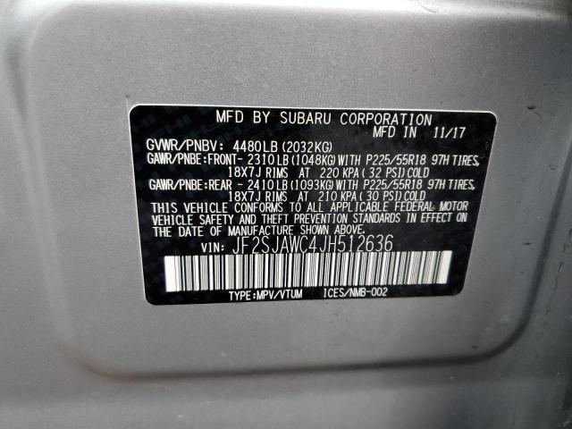 Photo 13 VIN: JF2SJAWC4JH512636 - SUBARU FORESTER 2 