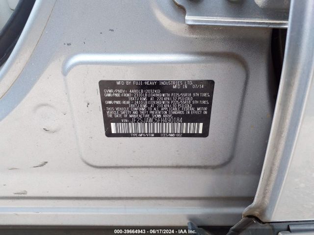 Photo 8 VIN: JF2SJAWC5FH490184 - SUBARU FORESTER 