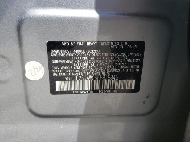 Photo 9 VIN: JF2SJAWC5FH828845 - SUBARU FORESTER 2 