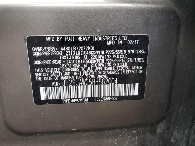 Photo 12 VIN: JF2SJAWC5HH562004 - SUBARU FORESTER 