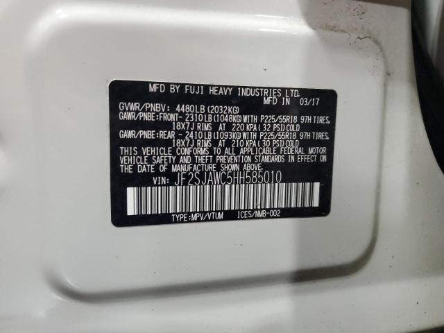 Photo 12 VIN: JF2SJAWC5HH585010 - SUBARU FORESTER 2 