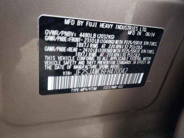 Photo 9 VIN: JF2SJAWC6FH470042 - SUBARU FORESTER 