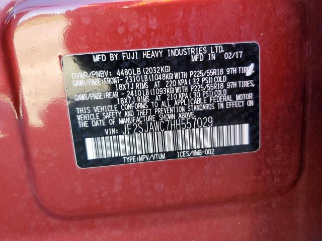 Photo 13 VIN: JF2SJAWC7HH557029 - SUBARU FORESTER 2 