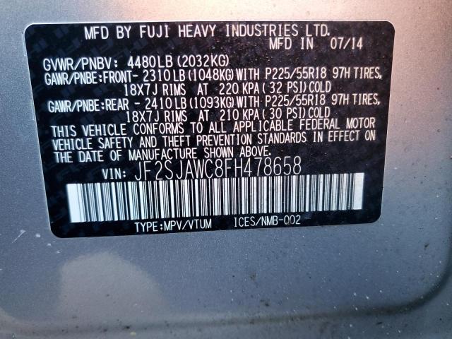 Photo 13 VIN: JF2SJAWC8FH478658 - SUBARU FORESTER 2 