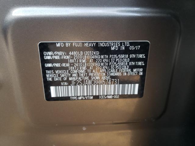 Photo 9 VIN: JF2SJAWC8HH574731 - SUBARU FORESTER 2 