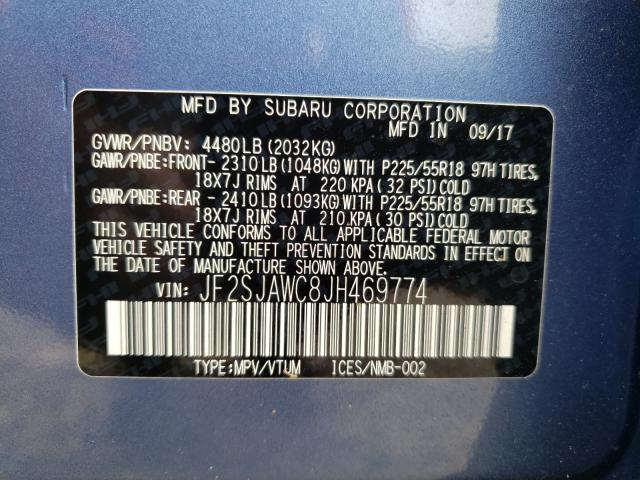 Photo 9 VIN: JF2SJAWC8JH469774 - SUBARU FORESTER 2 