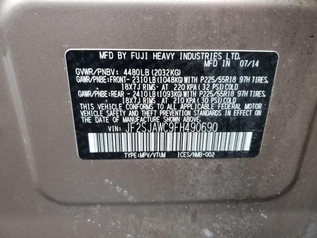 Photo 12 VIN: JF2SJAWC9FH490690 - SUBARU FORESTER 2 