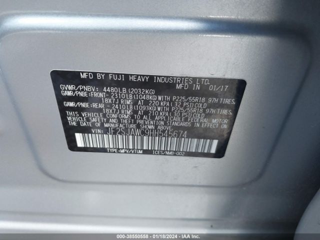 Photo 8 VIN: JF2SJAWC9HH545674 - SUBARU FORESTER 