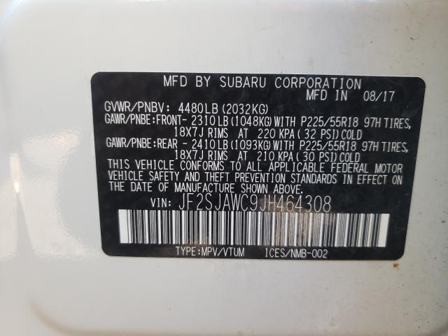 Photo 9 VIN: JF2SJAWC9JH464308 - SUBARU FORESTER 2 