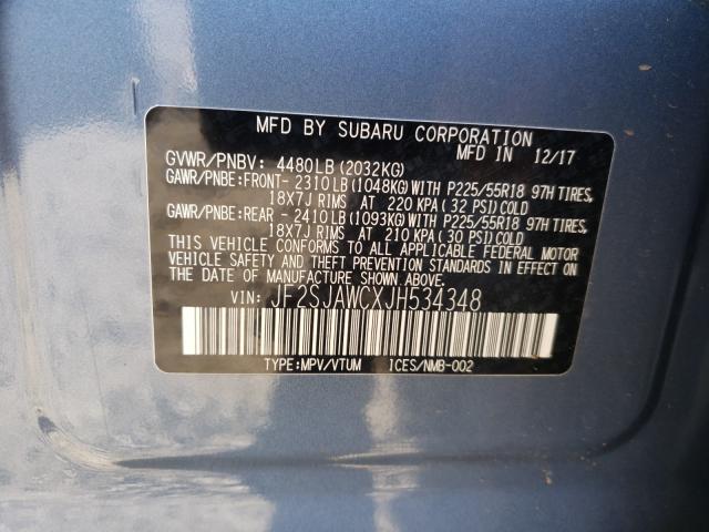 Photo 9 VIN: JF2SJAWCXJH534348 - SUBARU FORESTER 2 