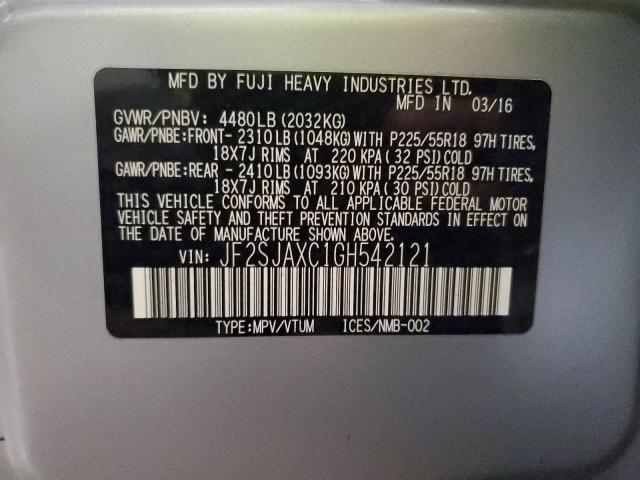 Photo 12 VIN: JF2SJAXC1GH542121 - SUBARU FORESTER 2 