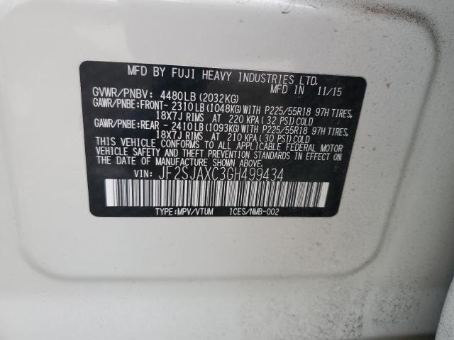 Photo 12 VIN: JF2SJAXC3GH499434 - SUBARU FORESTER 2 