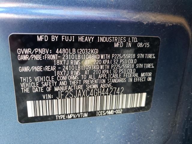 Photo 9 VIN: JF2SJAXC4GH442742 - SUBARU FORESTER 2 