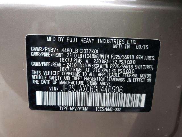 Photo 9 VIN: JF2SJAXC6GH446906 - SUBARU FORESTER 2 