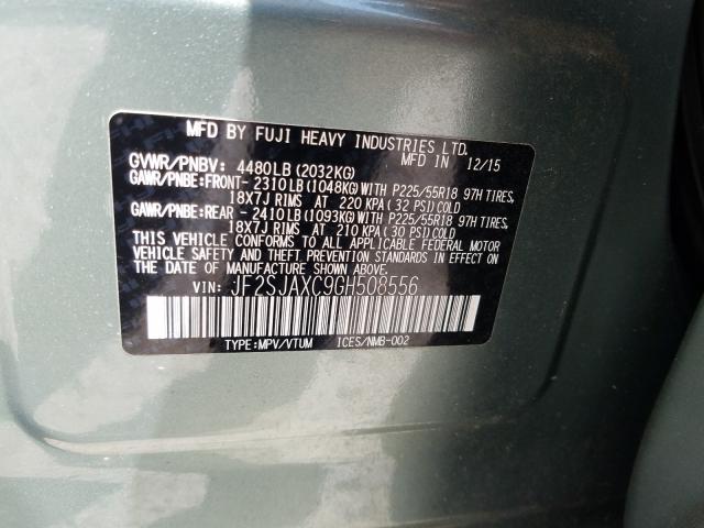 Photo 9 VIN: JF2SJAXC9GH508556 - SUBARU FORESTER 2 