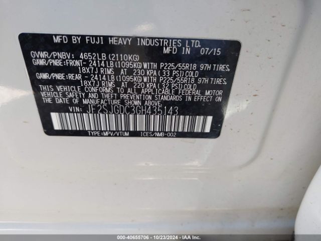 Photo 8 VIN: JF2SJGDC3GH435143 - SUBARU FORESTER 