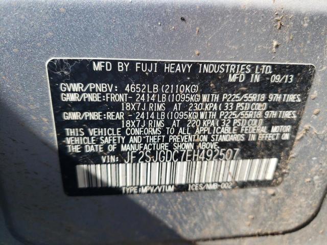 Photo 12 VIN: JF2SJGDC7EH492507 - SUBARU FORESTER 2 