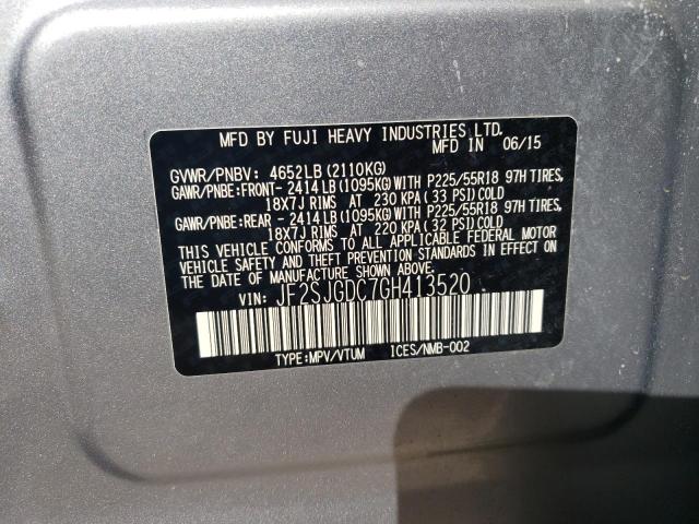 Photo 12 VIN: JF2SJGDC7GH413520 - SUBARU FORESTER 2 