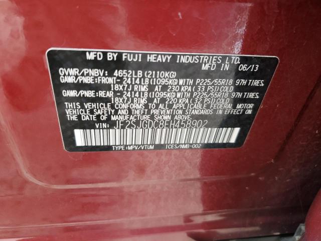 Photo 12 VIN: JF2SJGDC8EH458902 - SUBARU FORESTER 2 