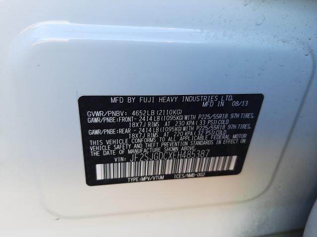 Photo 9 VIN: JF2SJGDCXEH485387 - SUBARU FORESTER 2 