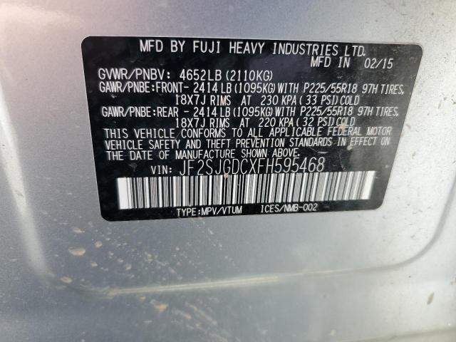 Photo 11 VIN: JF2SJGDCXFH595468 - SUBARU FORESTER 2 