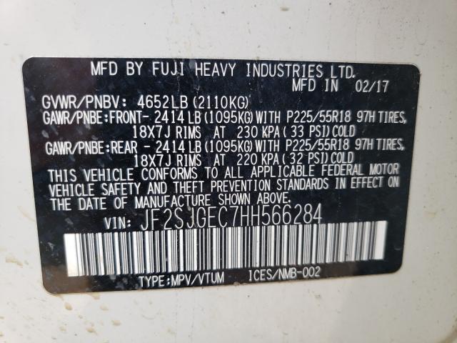 Photo 9 VIN: JF2SJGEC7HH566284 - SUBARU FORESTER 2 