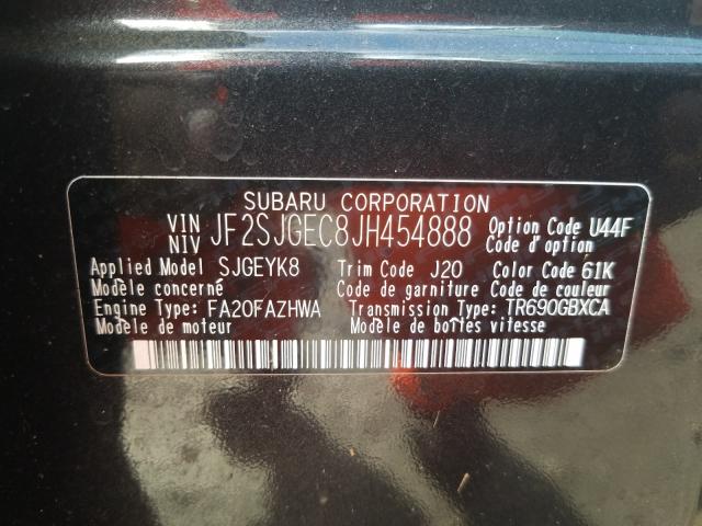 Photo 9 VIN: JF2SJGEC8JH454888 - SUBARU FORESTER 2 