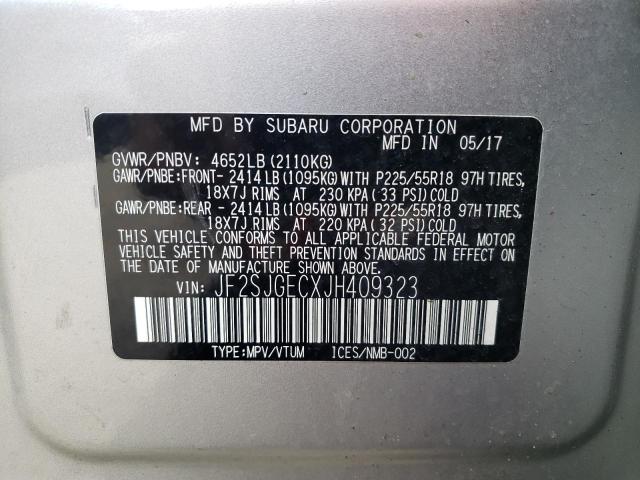 Photo 9 VIN: JF2SJGECXJH409323 - SUBARU FORESTER 2 