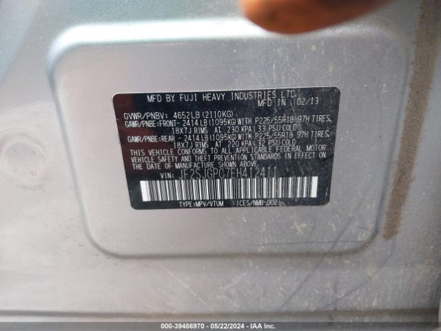 Photo 8 VIN: JF2SJGPC7EH412411 - SUBARU FORESTER 