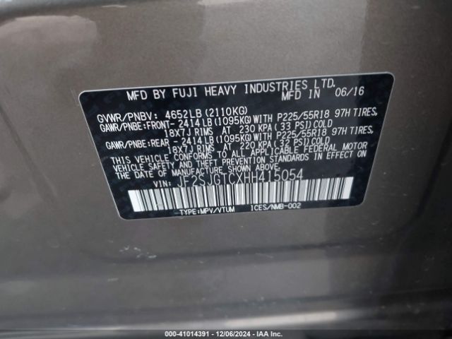 Photo 8 VIN: JF2SJGTCXHH415054 - SUBARU FORESTER 