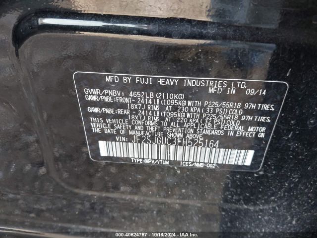 Photo 8 VIN: JF2SJGUC3FH525164 - SUBARU FORESTER 