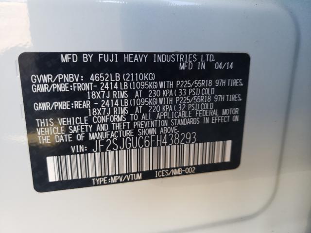 Photo 9 VIN: JF2SJGUC6FH438293 - SUBARU FORESTER 