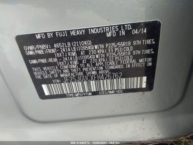 Photo 8 VIN: JF2SJGUCXFH426762 - SUBARU FORESTER 