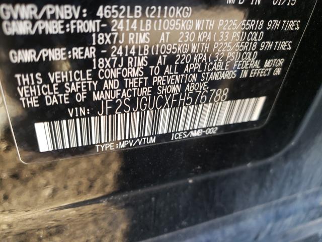 Photo 9 VIN: JF2SJGUCXFH576788 - SUBARU FORESTER 2 