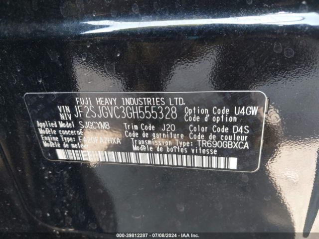 Photo 8 VIN: JF2SJGVC3GH555328 - SUBARU FORESTER 