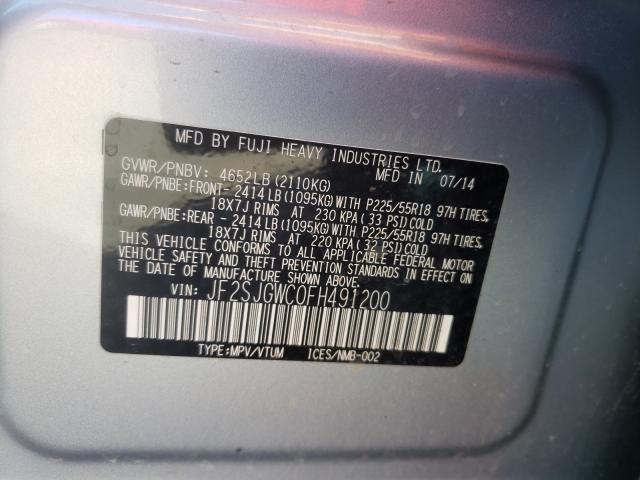 Photo 9 VIN: JF2SJGWC0FH491200 - SUBARU FORESTER 2 