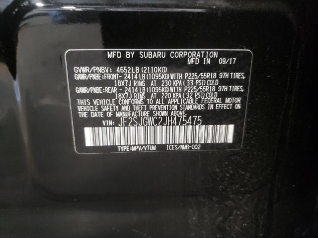 Photo 9 VIN: JF2SJGWC2JH475475 - SUBARU FORESTER 2 