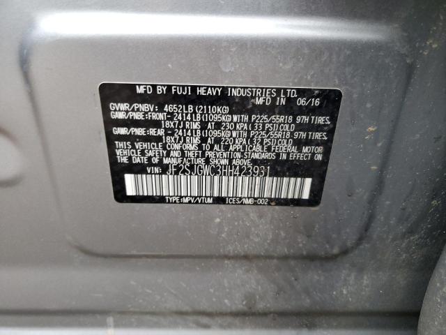 Photo 11 VIN: JF2SJGWC3HH423931 - SUBARU FORESTER 