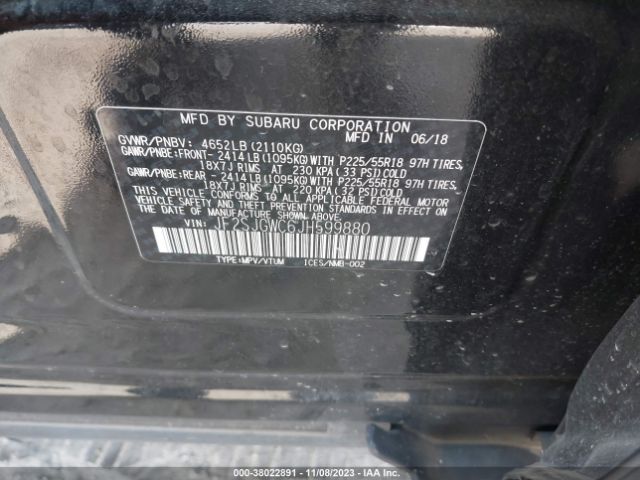 Photo 8 VIN: JF2SJGWC6JH599880 - SUBARU FORESTER 