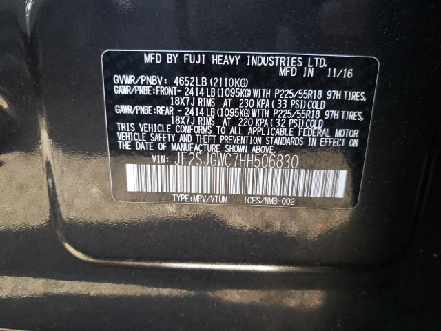 Photo 9 VIN: JF2SJGWC7HH506830 - SUBARU FORESTER 2 