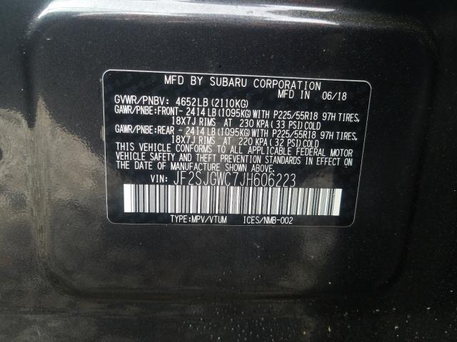 Photo 9 VIN: JF2SJGWC7JH606223 - SUBARU FORESTER 2 