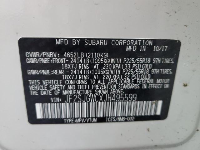 Photo 12 VIN: JF2SJGWCXJH495599 - SUBARU FORESTER 2 