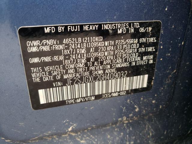 Photo 9 VIN: JF2SJGXC2GH409032 - SUBARU FORESTER 2 