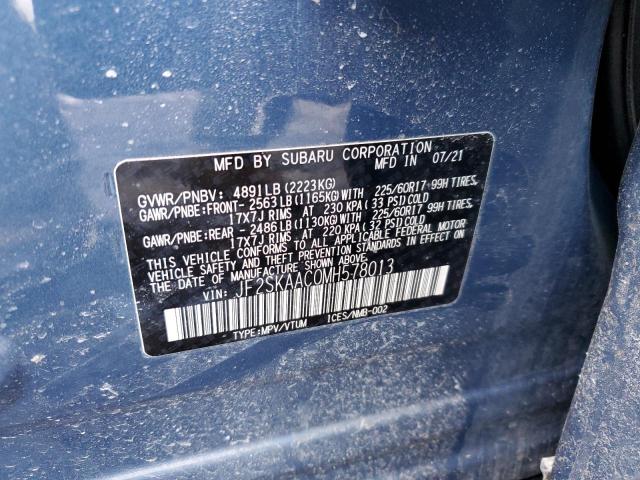 Photo 11 VIN: JF2SKAAC0MH578013 - SUBARU FORESTER 