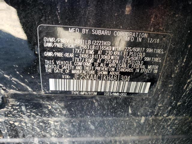 Photo 12 VIN: JF2SKAAC1KH481304 - SUBARU FORESTER 